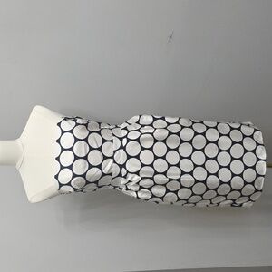 Vintage Banana Republic Silk Strapless Navy and White Dress